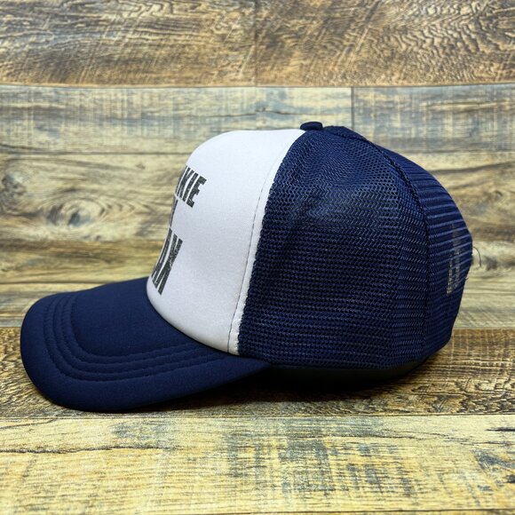 Frankie Says Relax Mens Trucker Hat Blue Snapback The Wedding Singer Ball Cap - Picture 4 of 8